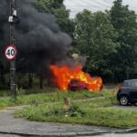 Niebezpieczne zdarzenie drogowe w Dąbrowie Górniczej